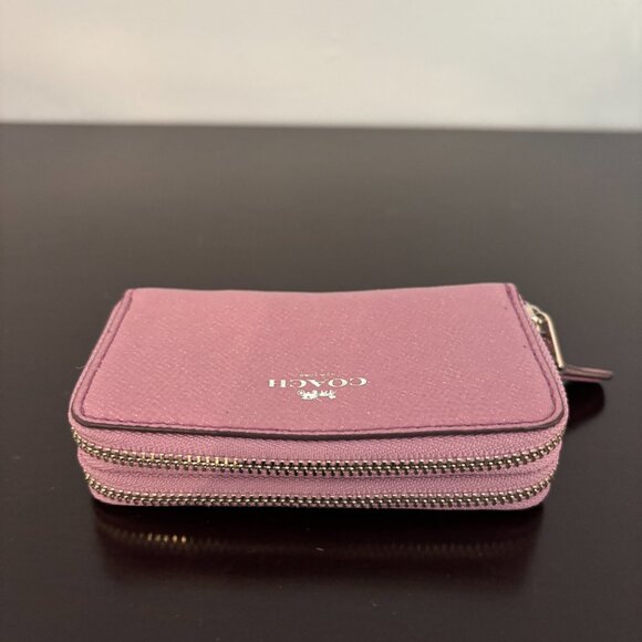 Coach Light Purple Small Double Zipper Card Case - Picture 6 of 9